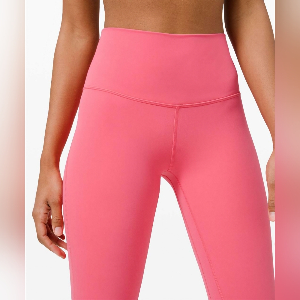 Lululemon Athletica Double Lined Align Nulu Cropped Leggings- In Guava Pink!!